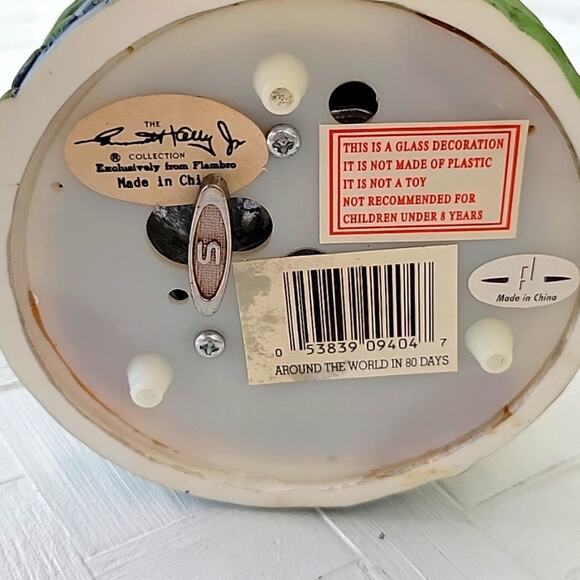 Flambro Emmit Kelly Jr. Snow Globe Music Box "Around the World in 80 Days" WORKS - Picture 8 of 12